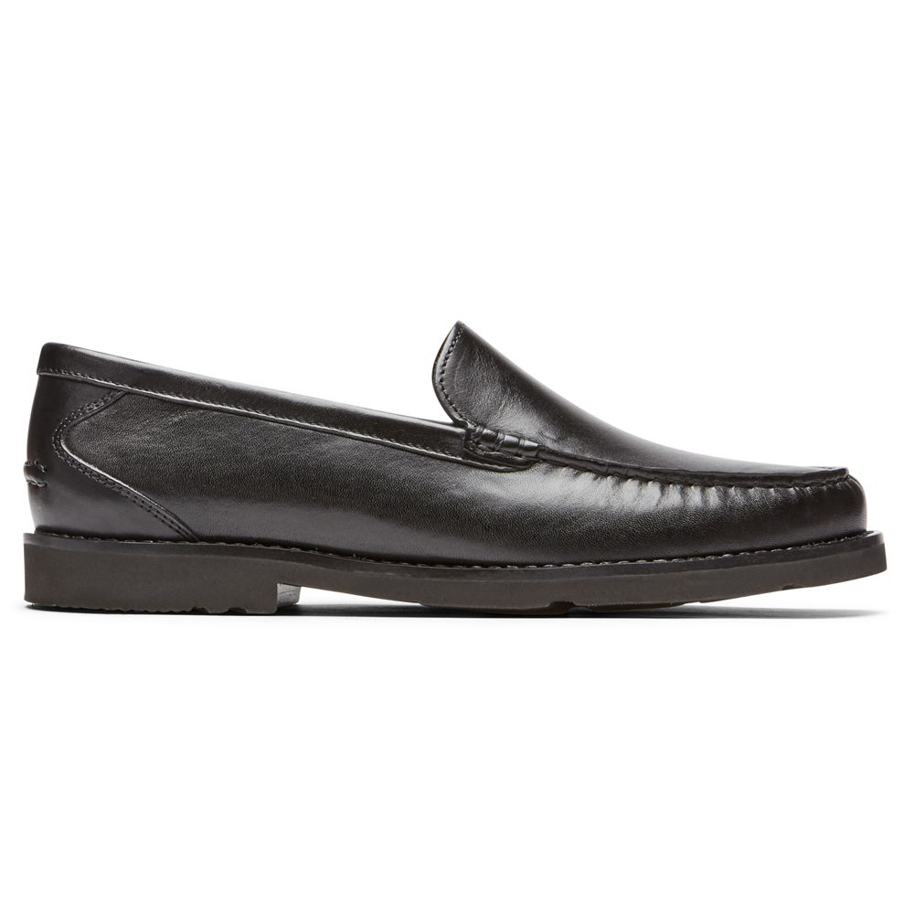 Rockport Modern Prep Venetian Slip-Ons - Mens Loafers - Black - NZ (BUQ-829051)